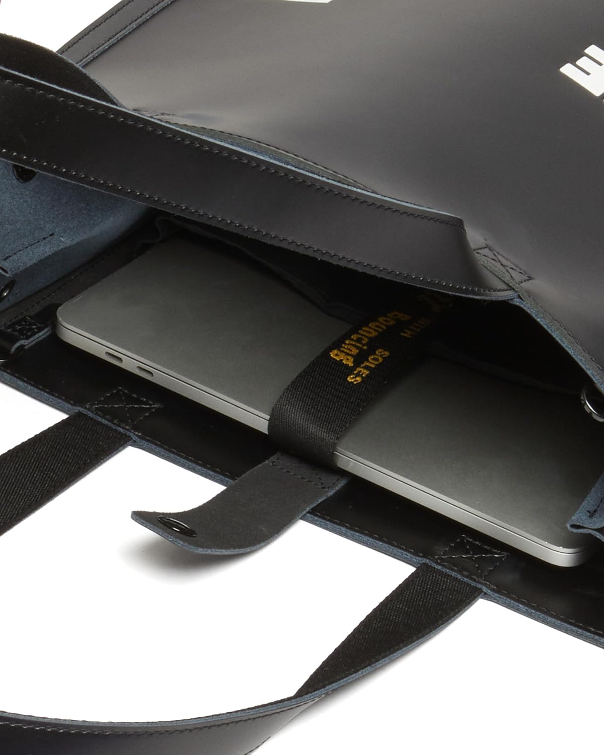 Dr. Martens Leather DNA Love My Docs Tote Bag, Black Smooth+Black Kiev