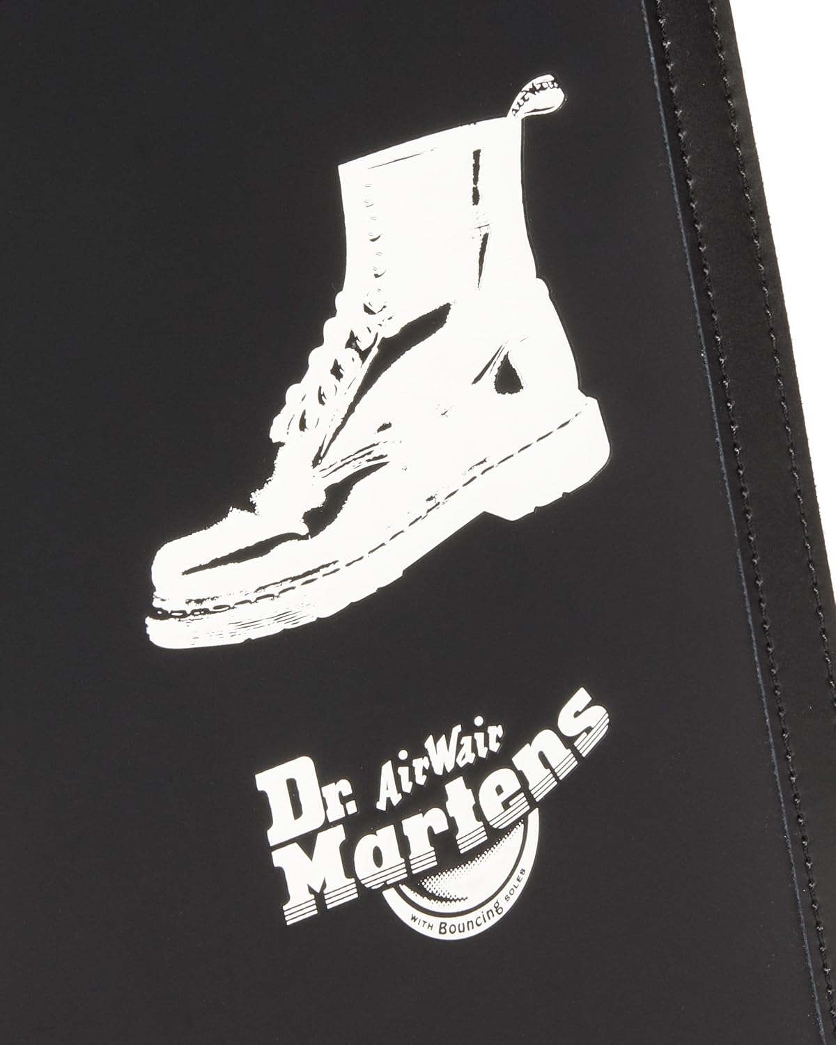 Dr. Martens Leather DNA Love My Docs Tote Bag, Black Smooth+Black Kiev