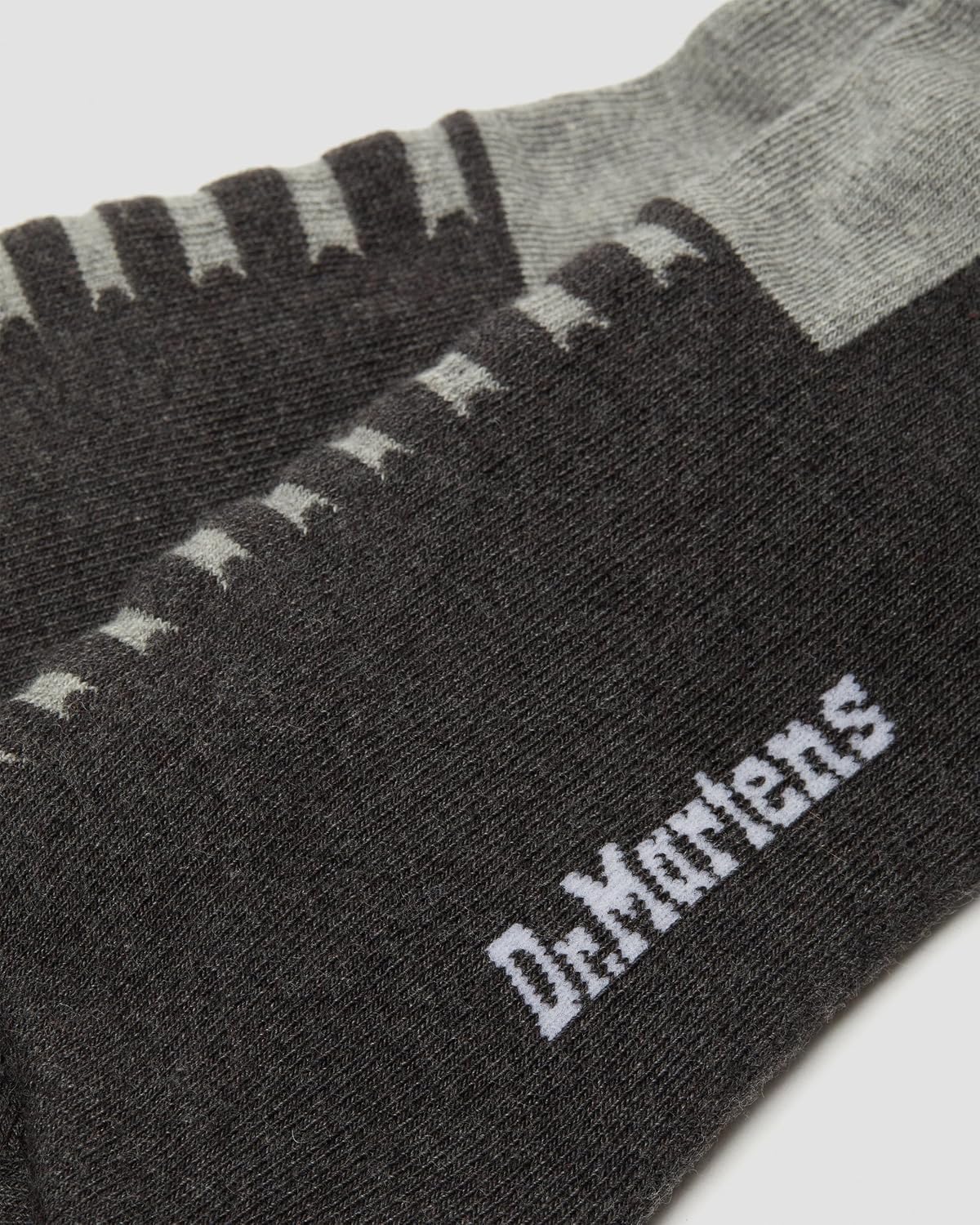 Dr. Martens Unisex Double Doc Sock Charcoal Organic Cotton Blend