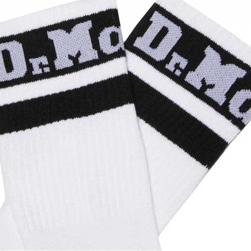 Dr. Martens Unisex Double Doc Sock White+black Organic Cotton Blend