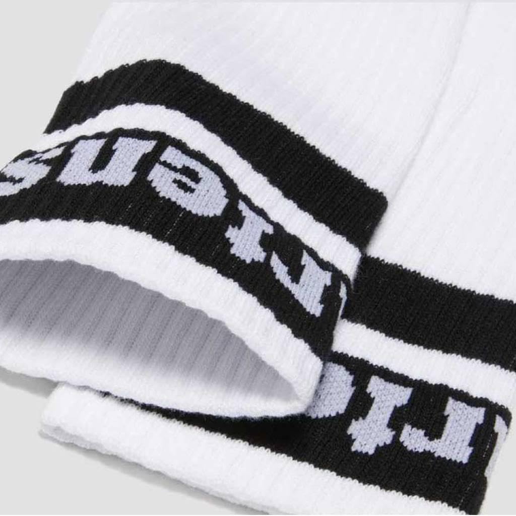 Dr. Martens Unisex Double Doc Sock White+black Organic Cotton Blend