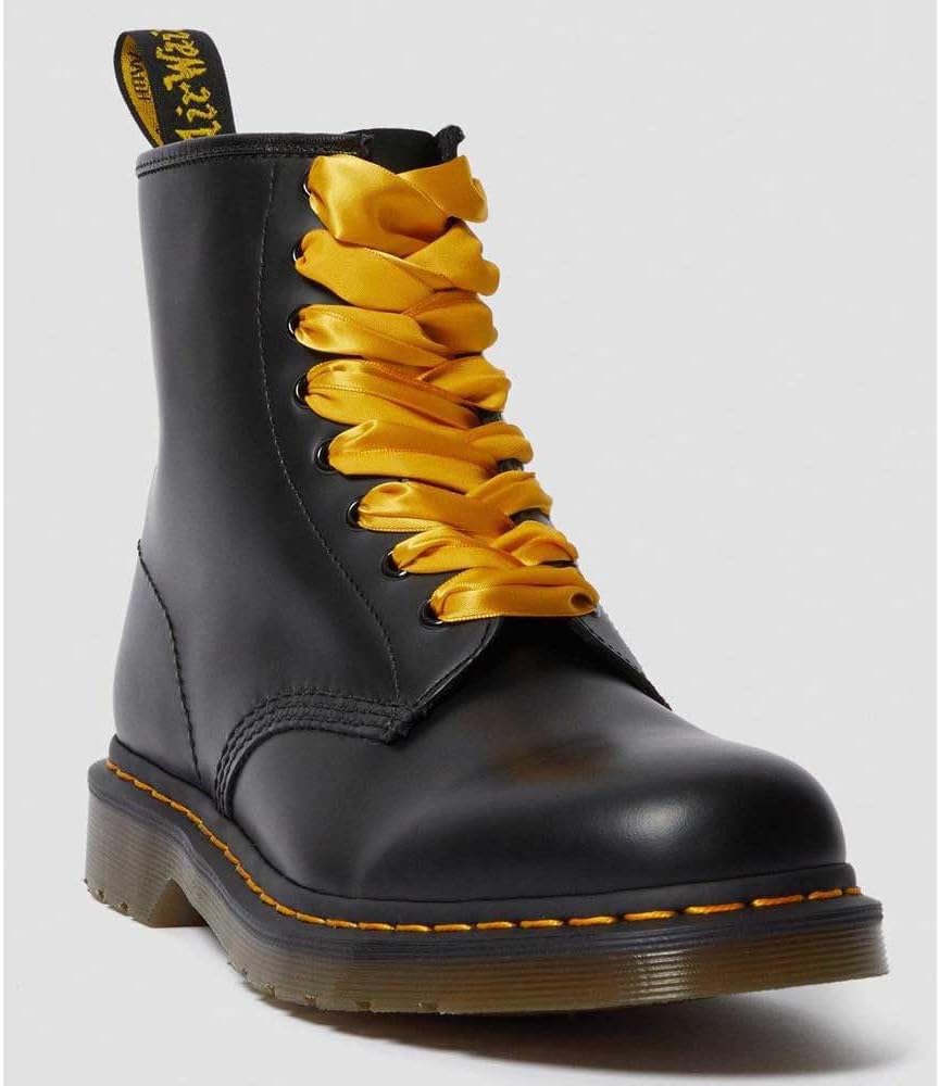 Dr. Martens Unisex's Ribbon Lace Shoelaces, Yellow, 55in, 8-10 Eye