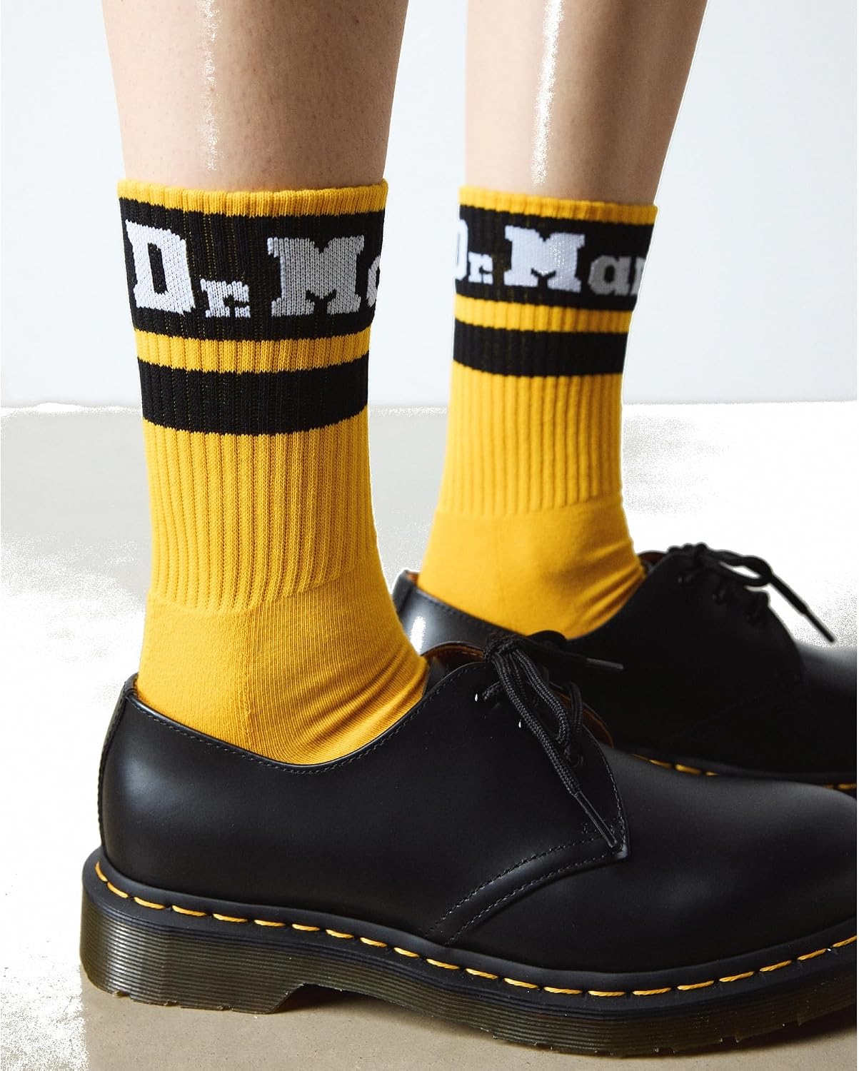 Dr. Martens Unisex Double Doc Sock Yellow Organic Cotton Blend