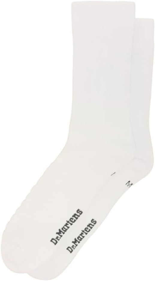 Dr. Martens Unisex Double Doc Sock White Organic Cotton Blend