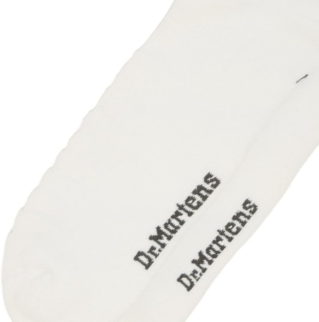 Dr. Martens Unisex Double Doc Sock White Organic Cotton Blend