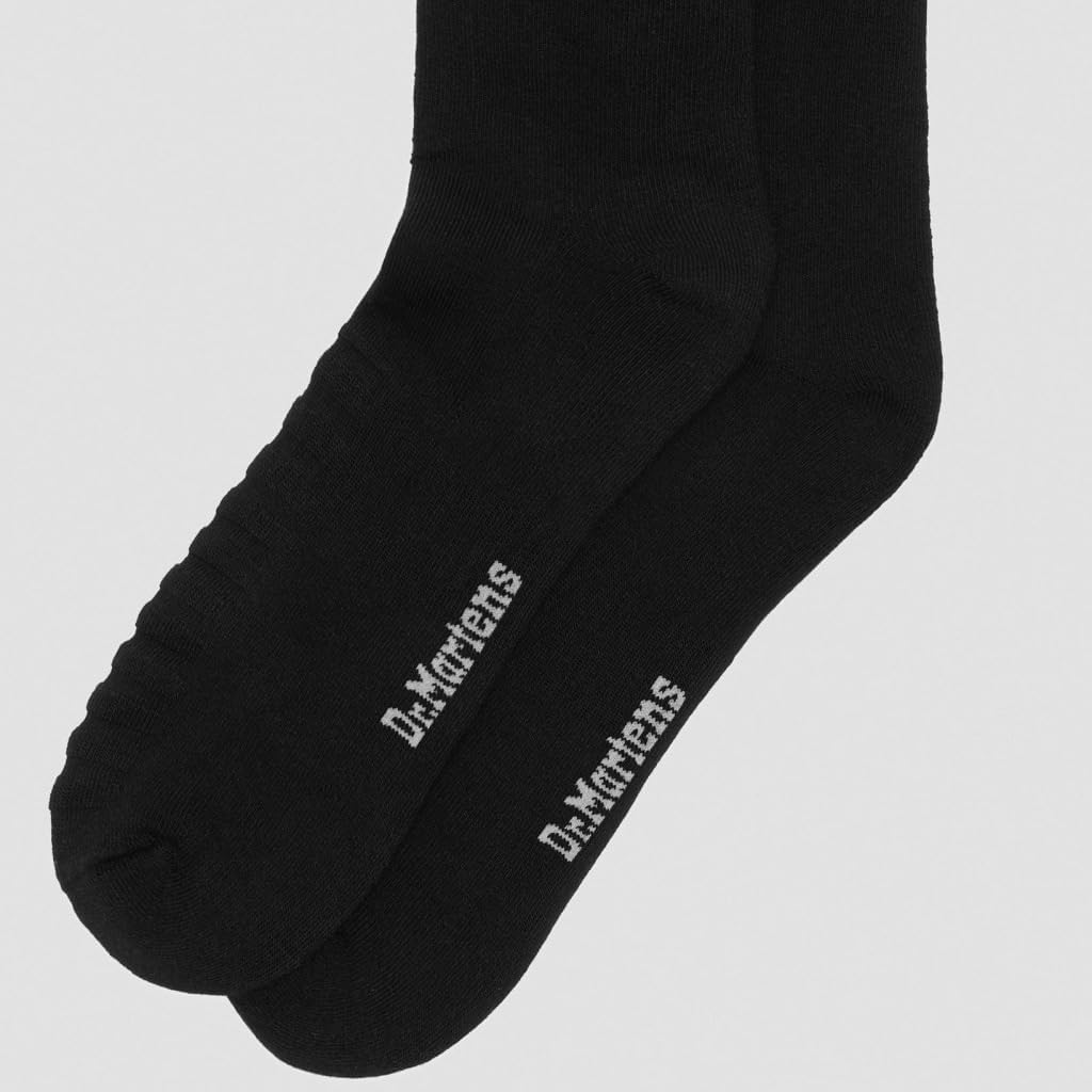 Dr. Martens Unisex Double Doc Sock Black Organic Cotton Blend