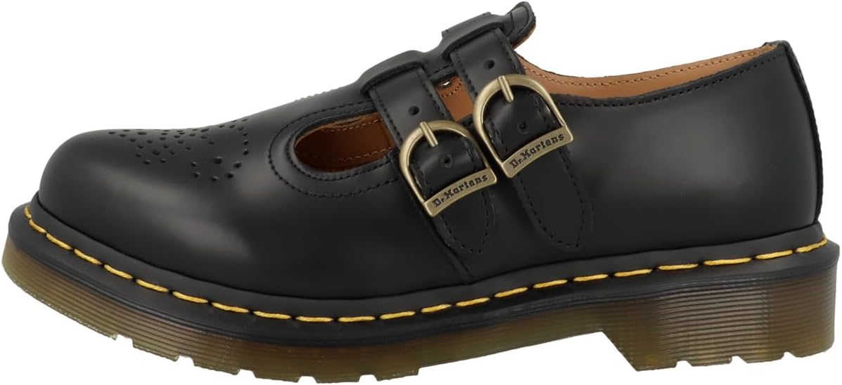 Dr. Martens Women's 8065 Mary Jane Leather Flat Shoe Black