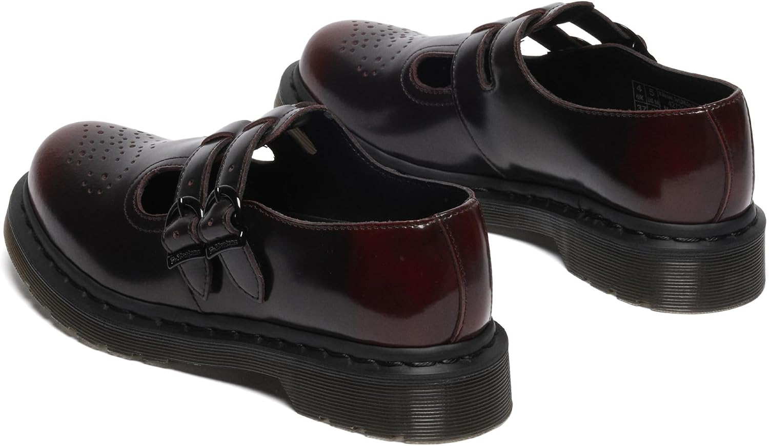 Dr. Martens Women's 8065 Mary Jane Leather Flat Shoe Cherry Red