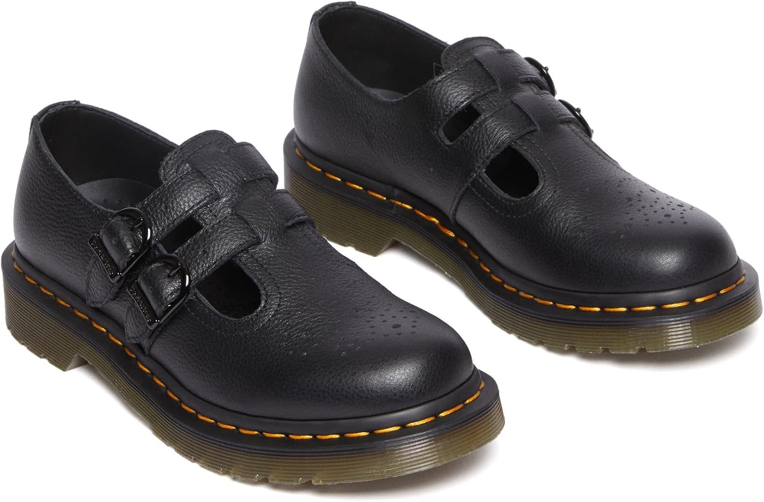 Dr. Martens Women's 8065 Mary Jane Leather Flat Shoe Black Virginia